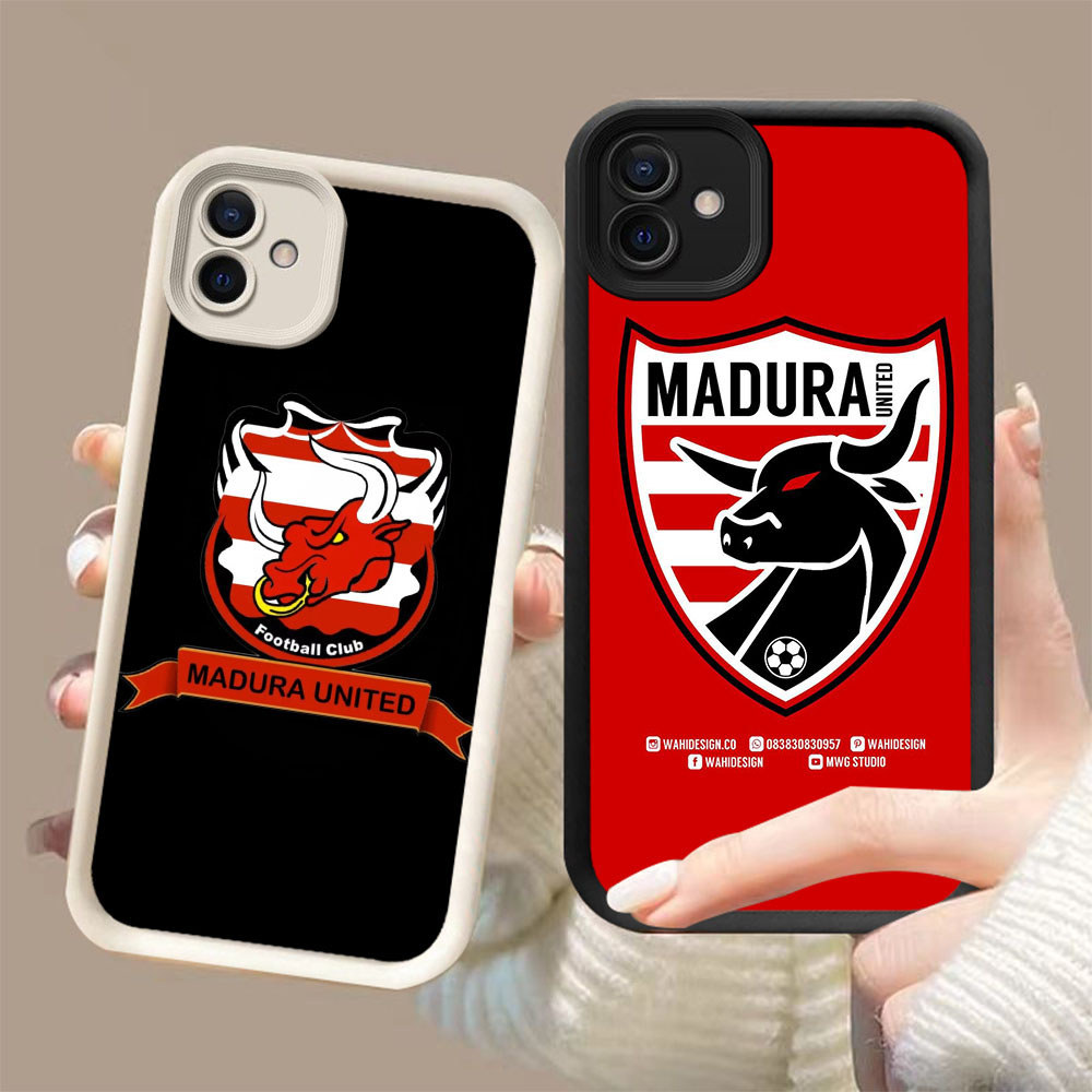 DK-70 Madura United Indonesia FC Silicone Casing hitam putih untuk Samsung A07 A04 A03 A04E A05 F04 