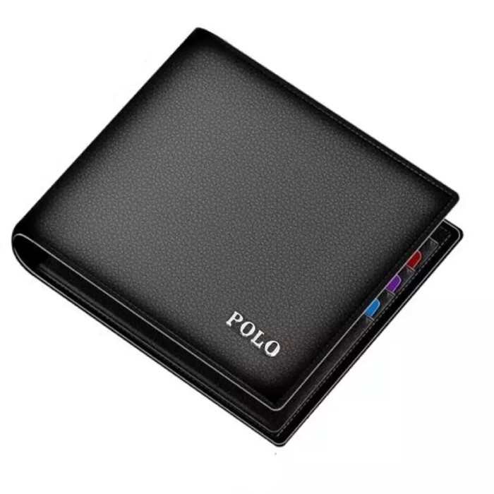 Dompet Pria POLO + Box - Dompet Pria D600 Dompet Kartu Dompet Resleting Dompet Murah