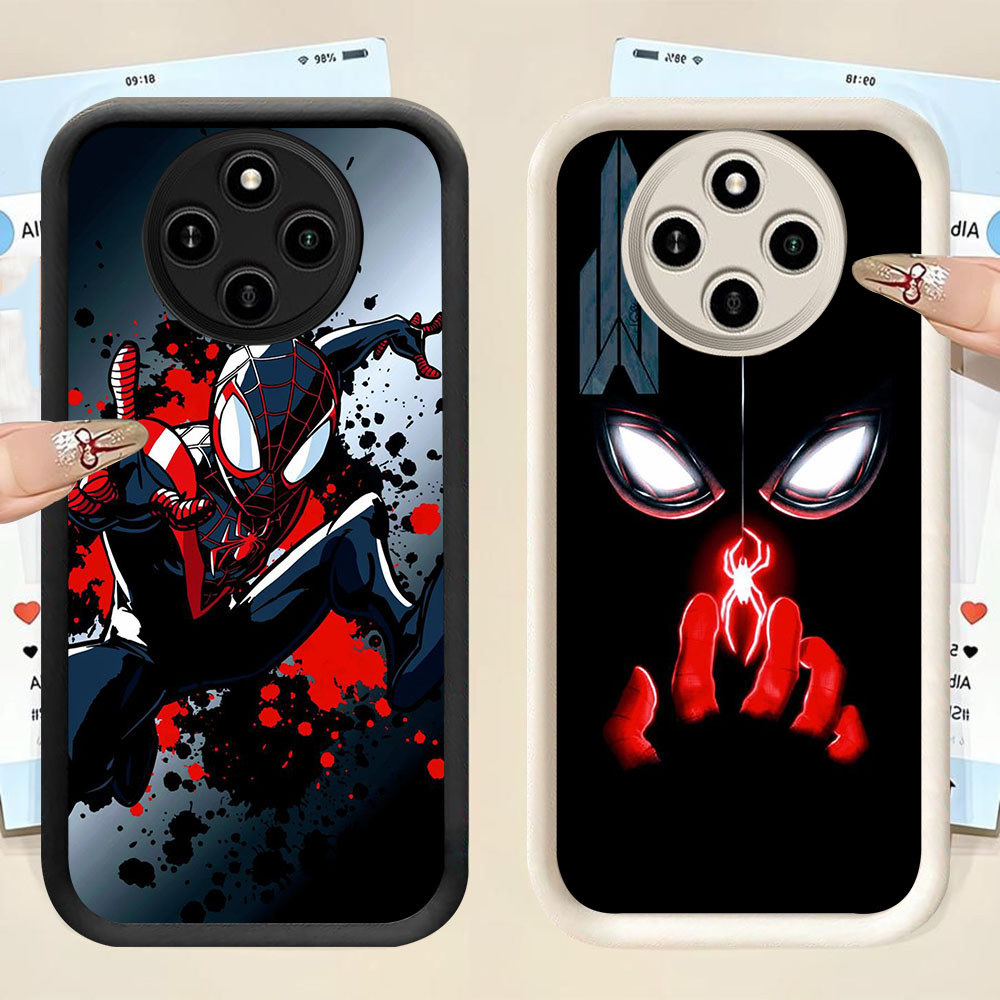 KT-32 Spiderman Shockproof Casing untuk Xiaomi Redmi 14C A3 A3X Poco X3 C75 C61 NFC Pro