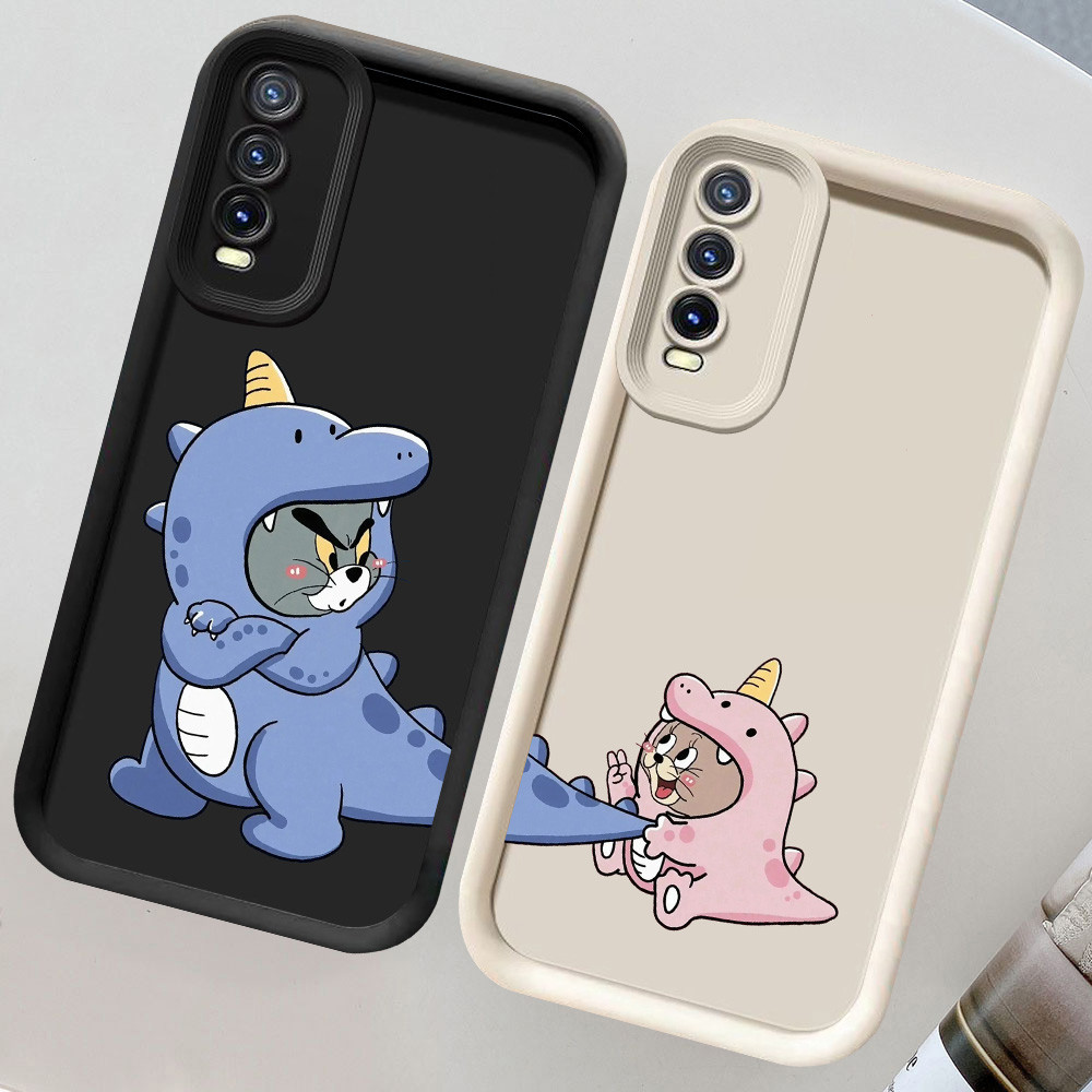 CH40 Cat Mouse Couple Lembut Casing untuk Samsung Galaxy A30s A50s A7 A10 A30 A50 Kasus Protektif