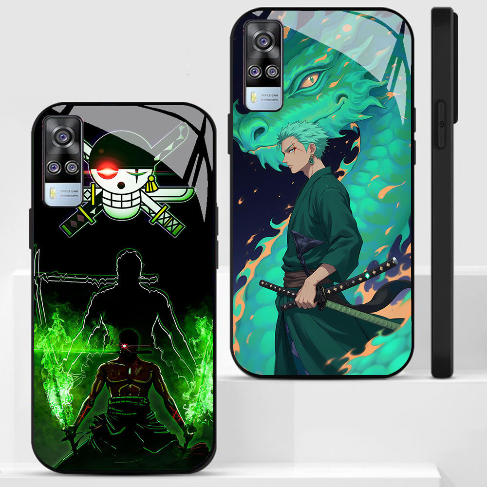 KT-77 One Piece Zoro HD Glass Casing untuk VIVO Y51 V21E Y31 Y52 V21S V21 V20 Y53S