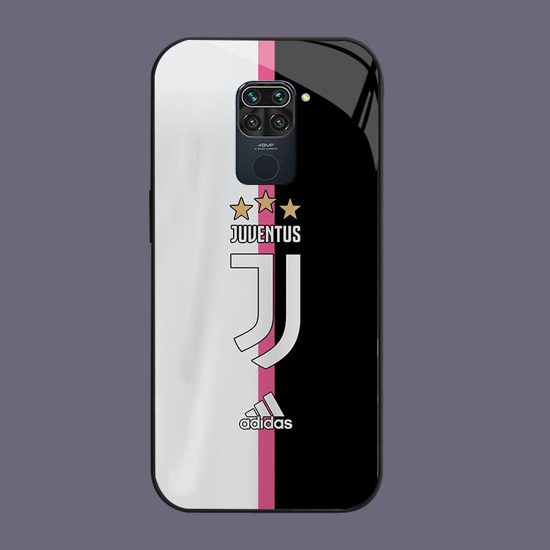 HK-31 Juventus FC Glass KACA Casing untuk Xiaomi Redmi Note Poco X3 9S M2 9 NFC Pro