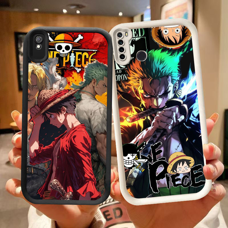 DK-81 Zoro ONE PIECE Silicone Casing hitam putih untuk Redmi Note 6A 7 9T 9A Pro