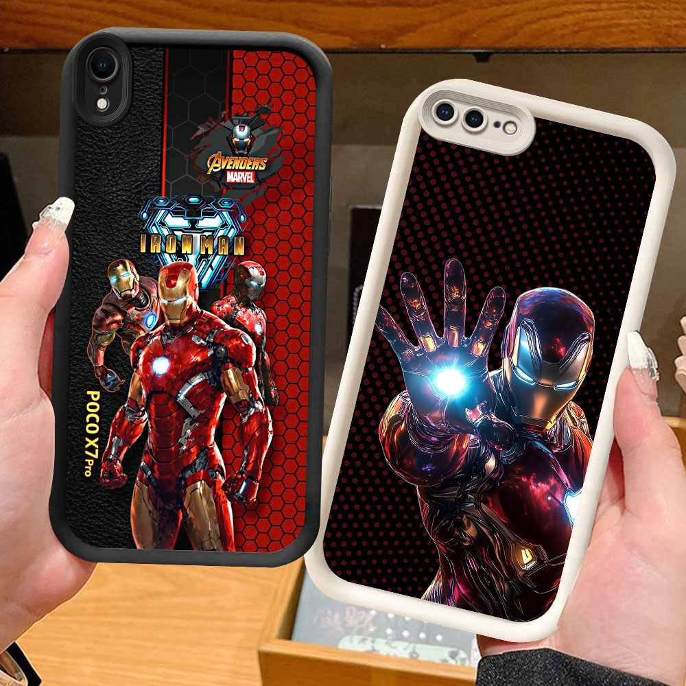 BR-83 Iron Man Shockproof Casing untuk iPhone XR X XS 6 7 8 Max Plus