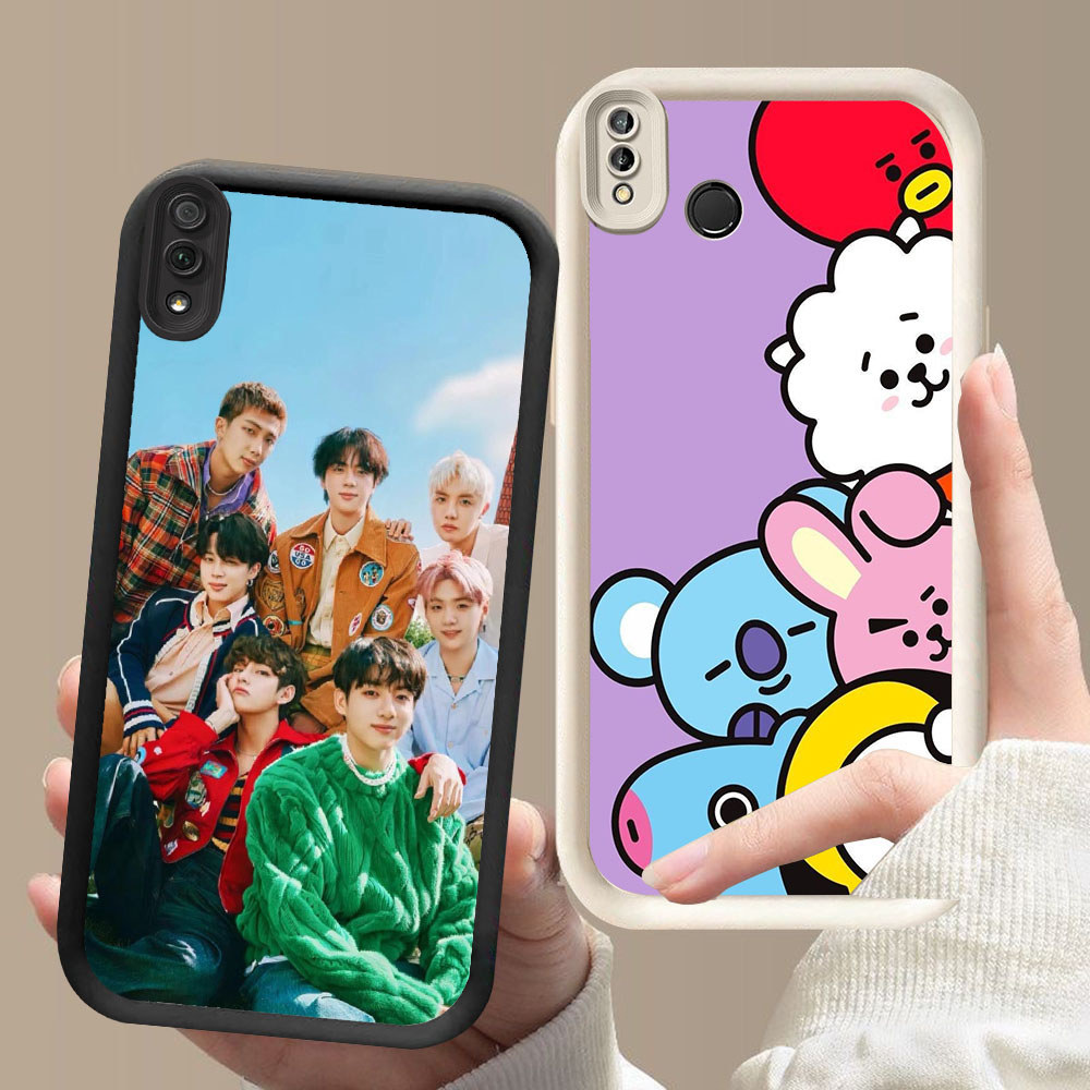 KT-56 BTS BT21 Shockproof Casing untuk VIVO Y91C Y91i Y81 Y81S Y91 Y93 V9 Y95 Y66