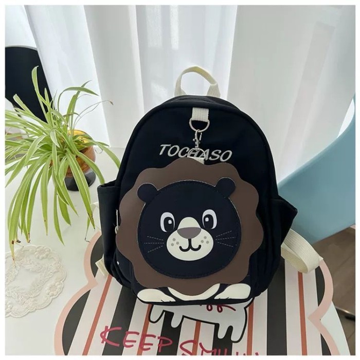 Ransel Anak-anak Singa Kecil Populer Tas Sekolah Anak Perempuan TK Kartun Ransel Perjalanan Anak La