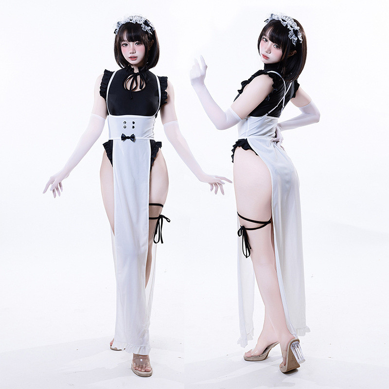 Kostum Anime Kartun Peran Panjang COS Maid Dua Dimensi Sexy Asli, Keinginan Murni, Set Seksi Imut de