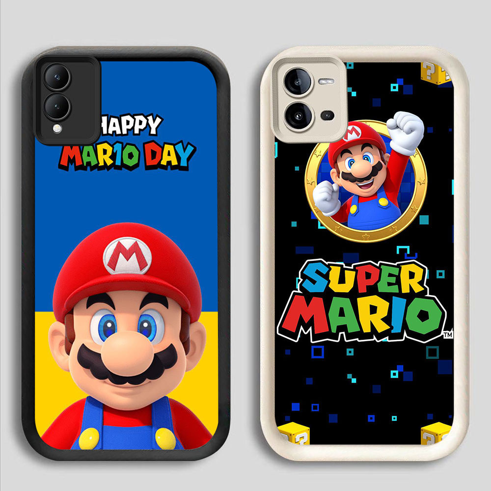 BR-94 Super Mario Shockproof Casing untuk VIVO Y36 Y03 Y28s V25E Y03t V25 Y27 Y18i Y18 Y27s