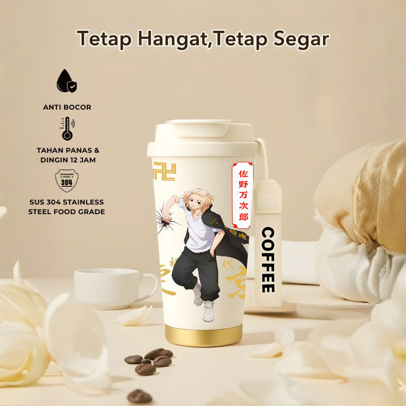 Tumbler Anime Tokyo Revengers All Characters 500ml SUS 304  Anti Bocor 100%  han Panas & Dingin 12 J