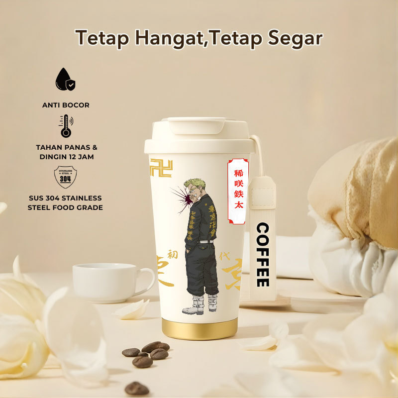 Tumbler Anime Tokyo Revengers All Characters 500ml SUS 304  Anti Bocor 100%  han Panas & Dingin 12 J