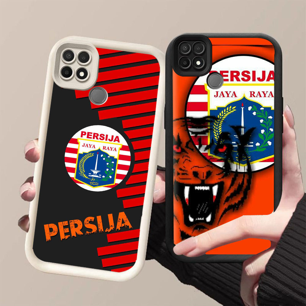 DK-65 Indonesian FC Persita Silicone Casing hitam putih untuk OPPO Realme Narzo C25Y C25S C12 20 C25