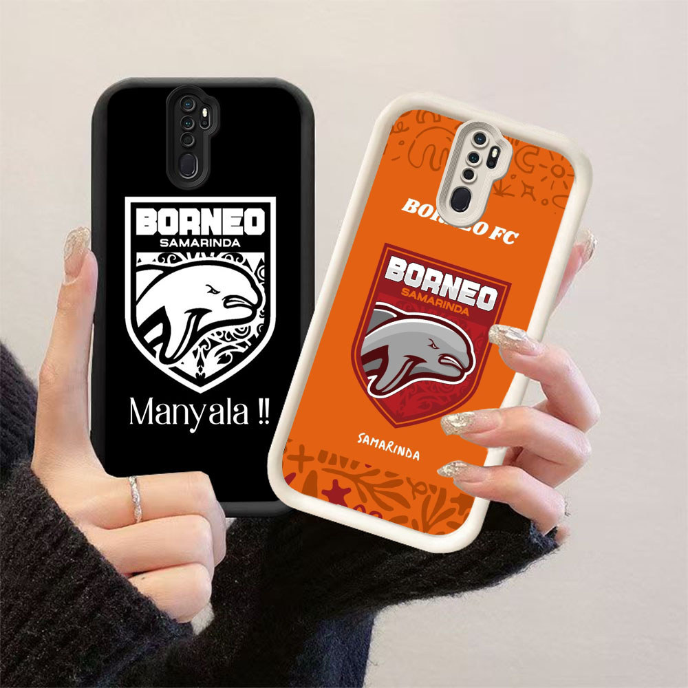 HK-53 Borneo fc Shockproof Casing untuk Silikon hitam putih OPPO Reno 8T F11 2F A9 2Z A5 2020 Pro 5G