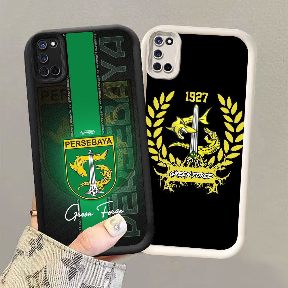 HK-65 Persebaya Shockproof Casing untuk Silikon hitam putih OPPO A92 A55 F19 A95 A74 A52 A94 A72 F19