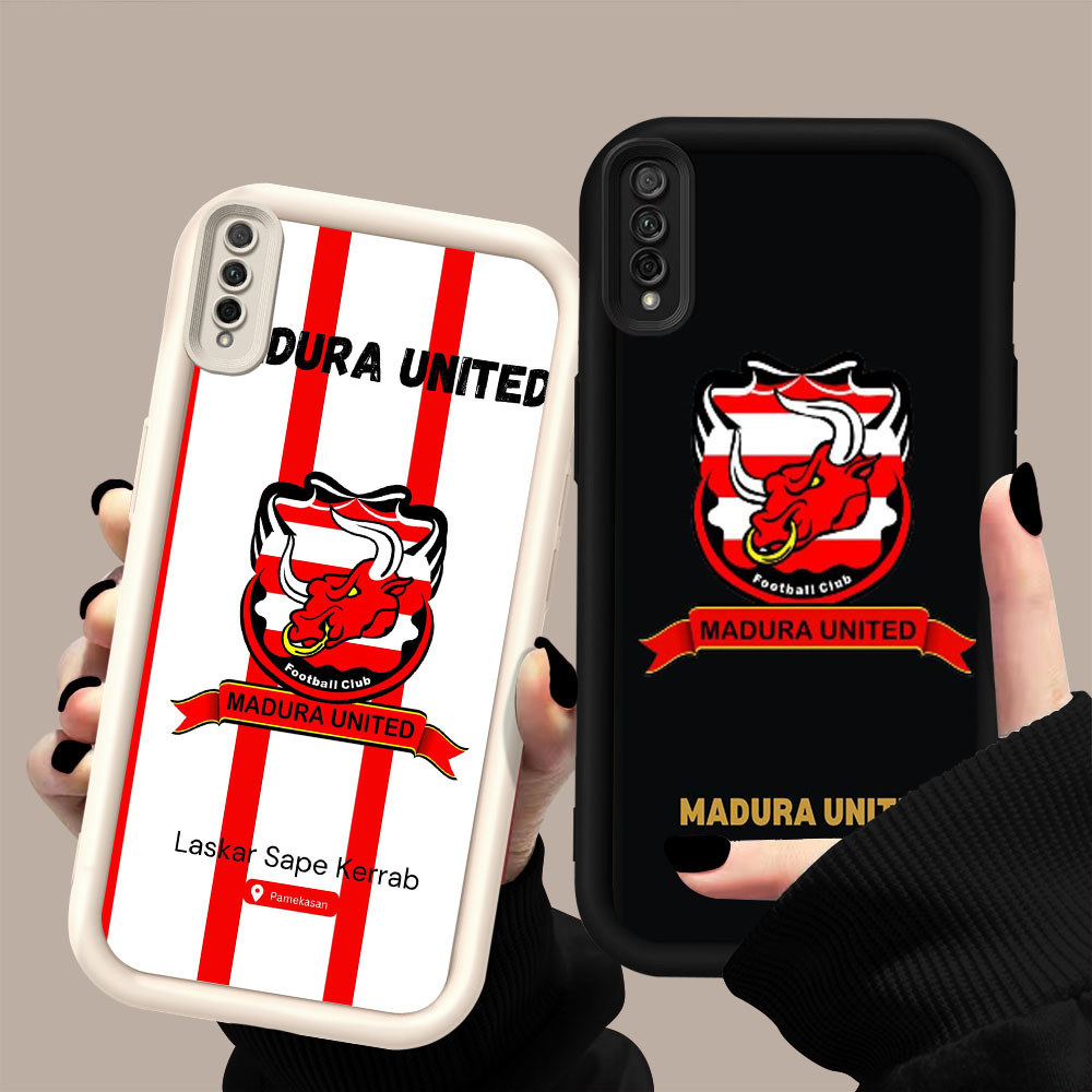 MK-18 Madura United Shockproof Casing untuk Silikon hitam putih Samsung A7 M02 Core A03 A02 A30s A50