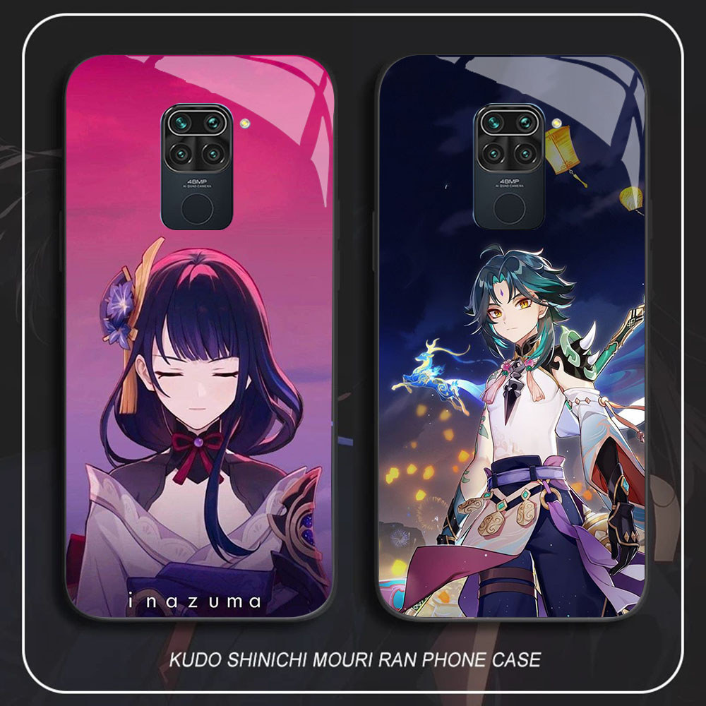 BR-77 Genshin HD Glass Casing untuk Xiaomi Redmi Note9 9S Poco M2 X3 NFC Pro