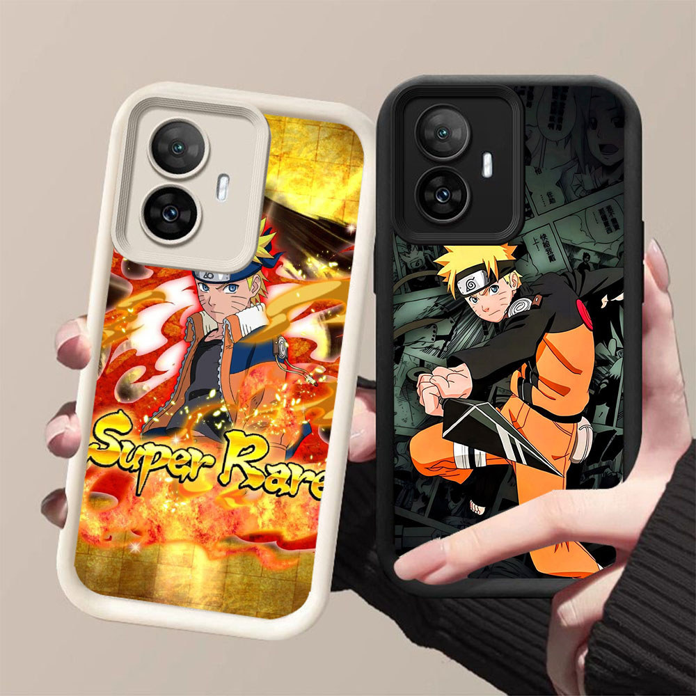 MK-2 Anime Naruto Luxury Shockproof Casing untuk Silikon hitam putih OPPO Realme Reno Narzo 13F C67 