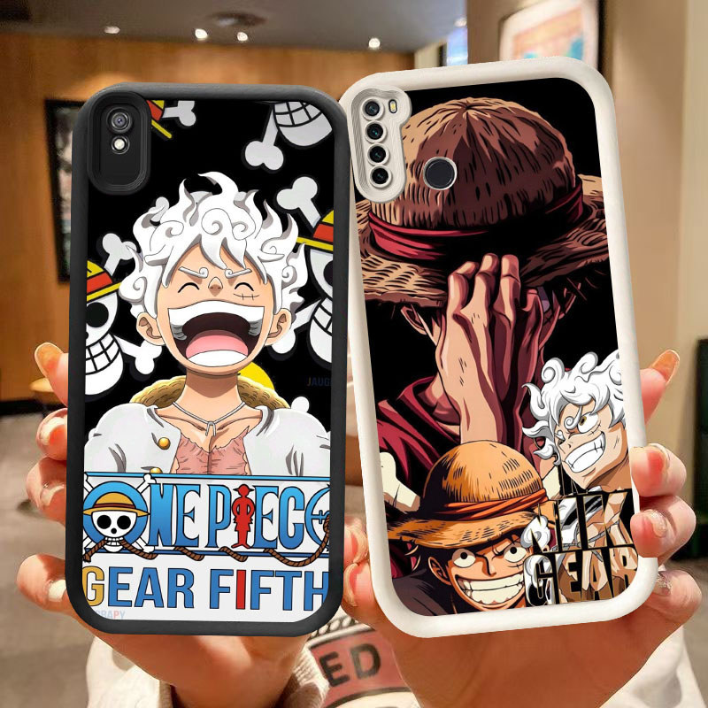 DJ-35 One Piece Silicone Casing hitam putih untuk Redmi Note 6A 7 9T 9A Pro