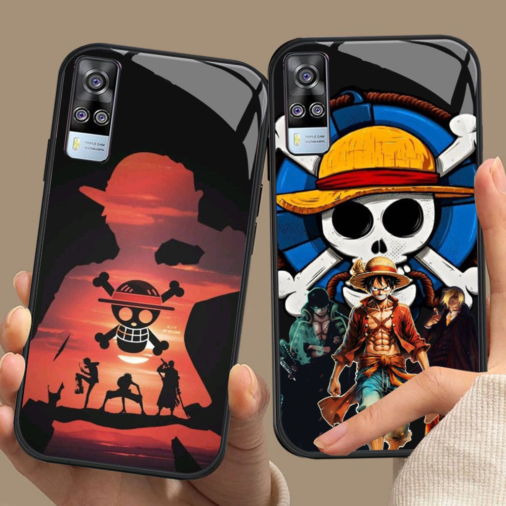 BR-28 One Piece Zoro HD Glass Casing untuk VIVO Y51 V21E Y31 Y52 V21S V21 V20 Y53S