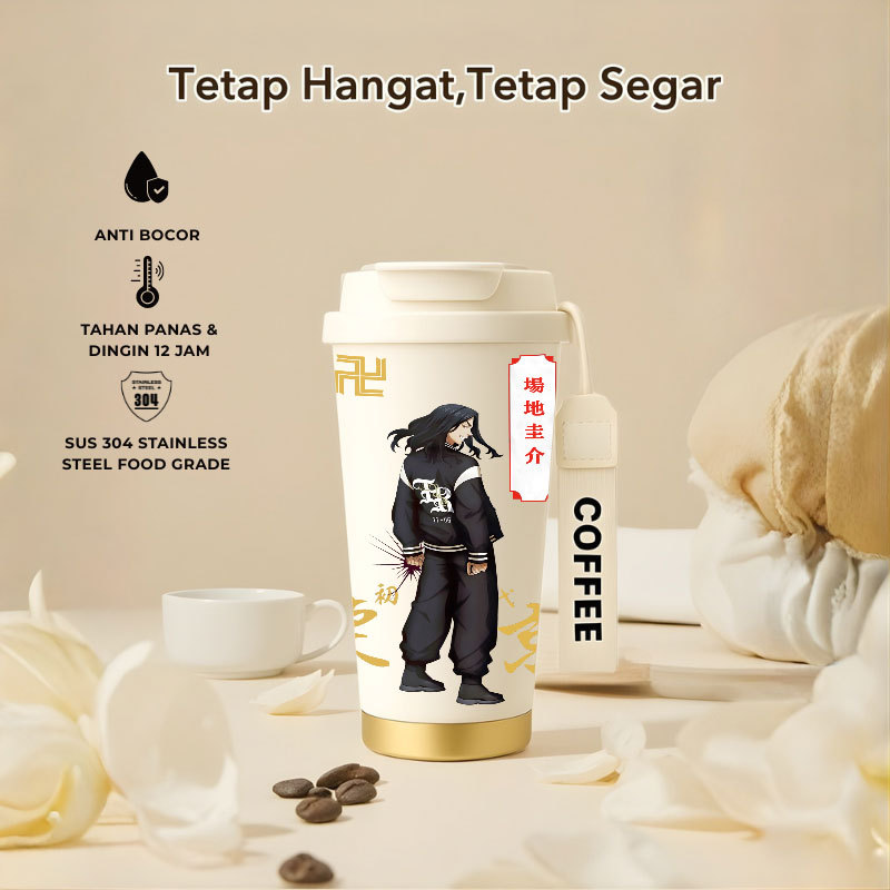 Tumbler Anime Tokyo Revengers All Characters 500ml SUS 304  Anti Bocor 100%  han Panas & Dingin 12 J