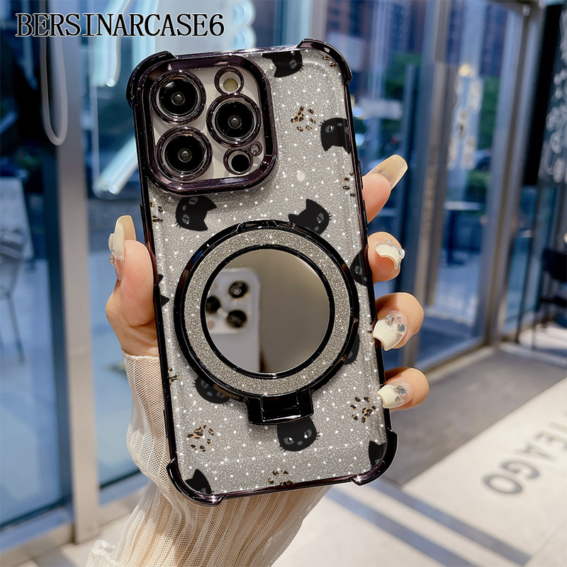 Case Redmi 9T  Note 10 5GA1 10 10C 13C 9T Case Dengan Stand Cermin Bracket Stand Soft Case Redmi Not