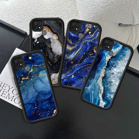 UO64 marble pattern Hp Plating Casing untuk OPPO Reno Find Narzo 20A A31 A91 N53 A74 4 X3 5i 6 6i N6