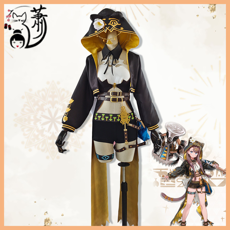 Kostum Cosplay Arknights Pepe  Panas Kucing Mesir Pakaian Wanita Berkualitas