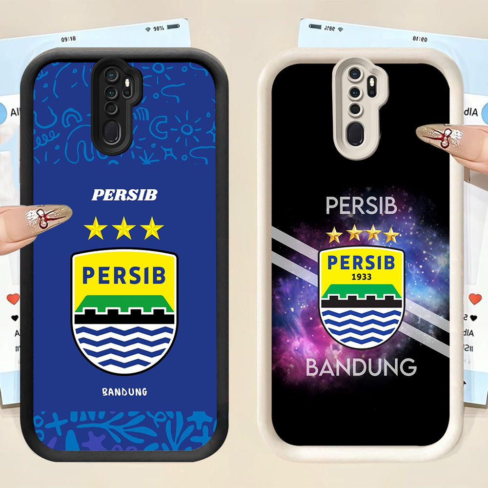KT-66 Persib Bandung Shockproof Casing untuk OPPO A9 A5 F11 Reno 8T 2Z 2F Pro