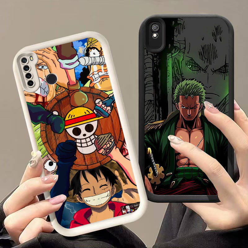 DK-74 One Piece Silicone Casing hitam putih untuk Redmi Note 6A 7 9T 9A Pro