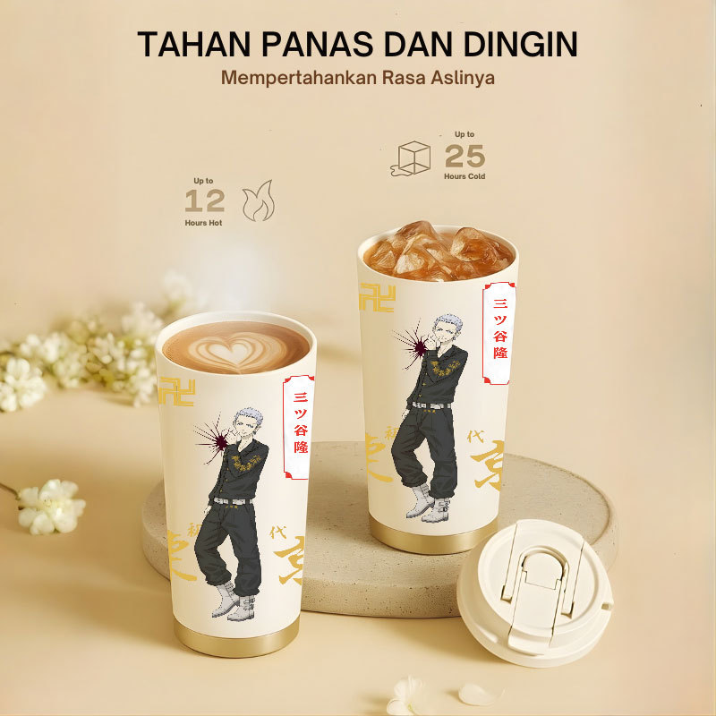 Tumbler Anime Tokyo Revengers All Characters 500ml SUS 304  Anti Bocor 100%  han Panas & Dingin 12 J