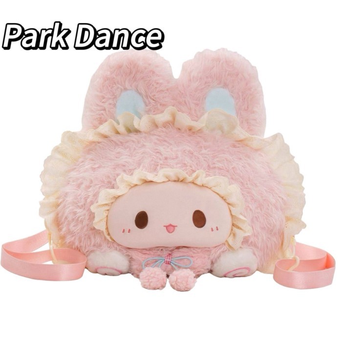 Ransel Wajah Besar Kelinci Merah Muda Ransel Gadis Manis Kepala Besar Jk Lolita Hati Gadis Renda Man