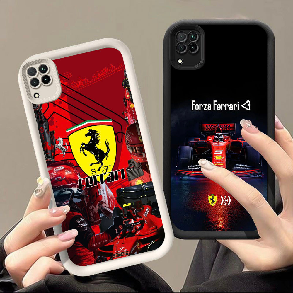 KT-5 Team Ferrari F1 Shockproof Casing untuk Samsung A12 A22 J2 J4 J7 Pro Plus Prime 5G