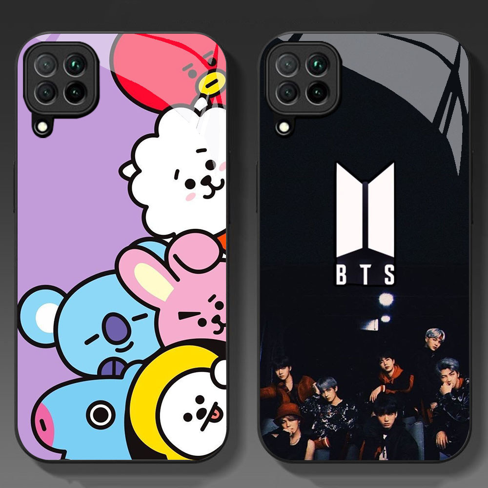 KT-56 BTS BT21 HD Glass Casing untuk Samsung A12 M32 M12 A22 5G