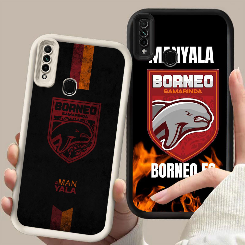 UK-58 Indonesian FC Borneo Hitam Putih silikon lembut Casing untuk OPPO Realme Narzo Reno 3 C3 10 A3