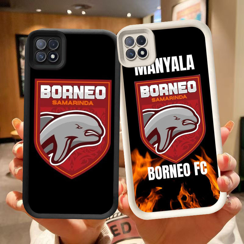 UK-58 Indonesian FC Borneo Hitam Putih silikon lembut Casing untuk OPPO Realme Reno A16K A16E C20 F1