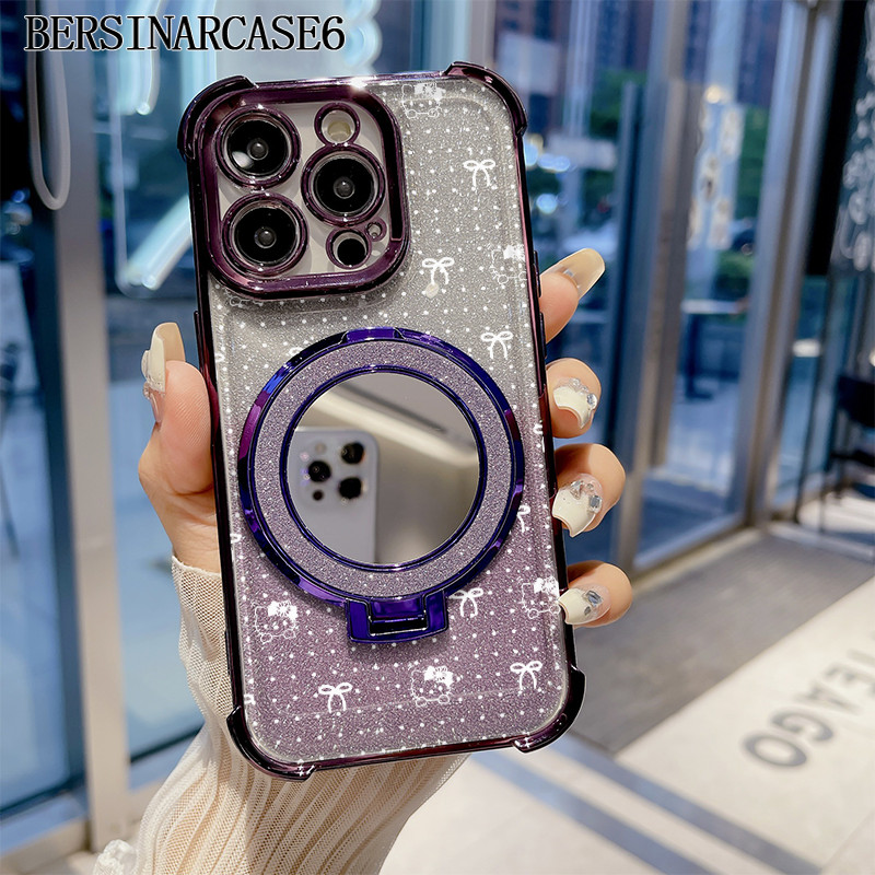 Case Redmi 10A 10C 11A 12C Case Dengan Stand Cermin Bracket Stand Soft Case Redmi Note 9 Note 10 Cer