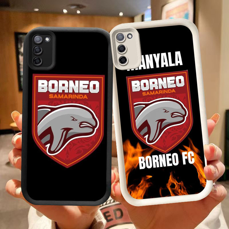 UK-58 Indonesian FC Borneo Hitam Putih silikon lembut Casing untuk Samsung A02S A51 A03S A31 F02S M3