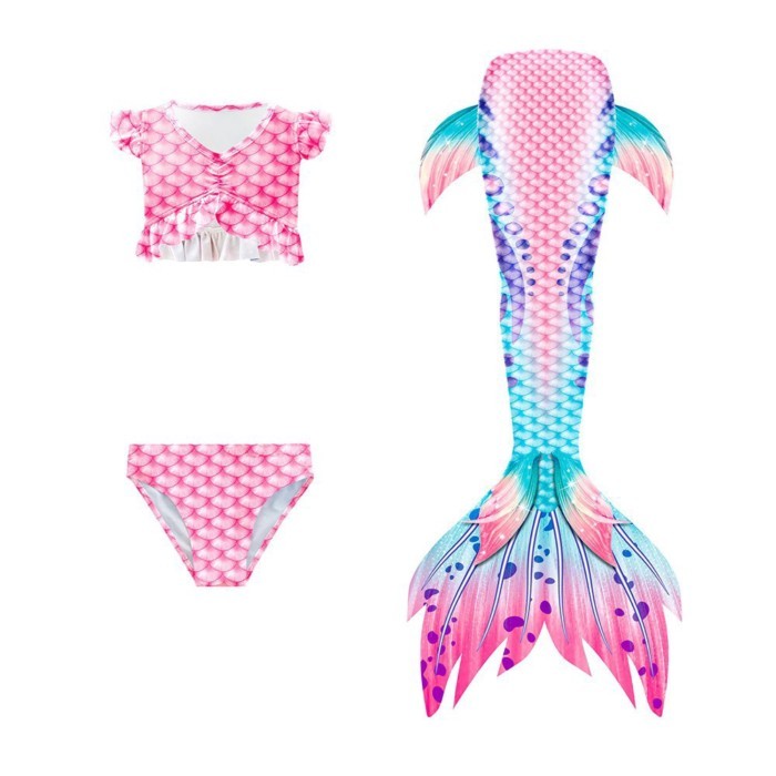 Ghnatygren2026 Girls Mermaid Swimsuit Mermaid Tail Children's Swimsuit Bikini