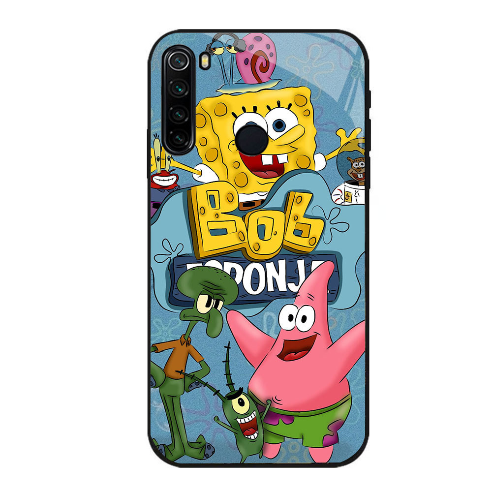 JP-71 Patrick Star Case KACA Soft Edge Untuk Redmi Note 9 8A 8 10 Pro Lite
