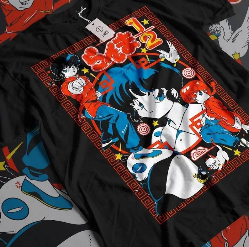 Kaos Anime Ranma Saotome Unisex Genma Panda Manga