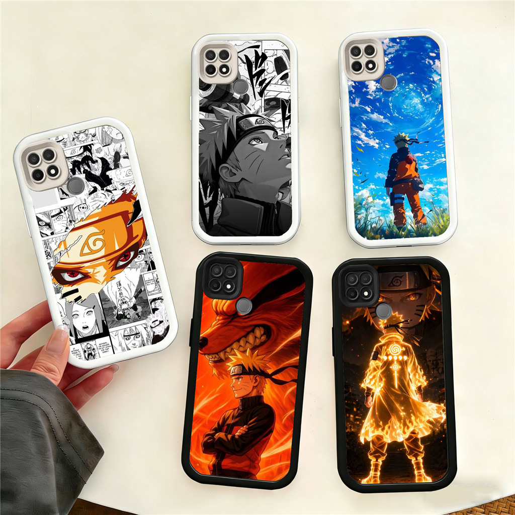 XC6 Anime Naruto Hp Plating Casing untuk OPPO A93 A77 A74 A78 A91 A9 A92 A77s A76 2020 5G kasus sili