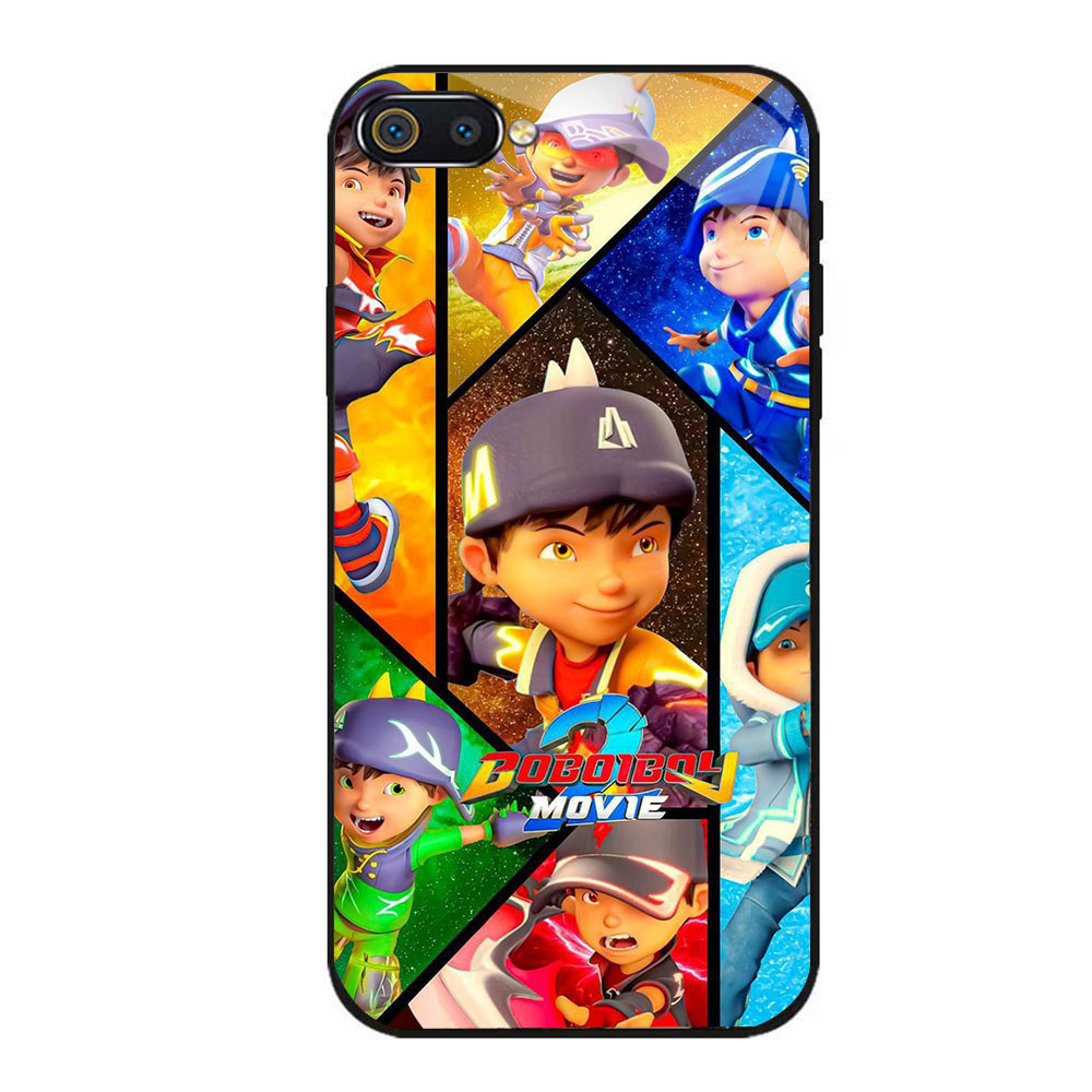 JP-12 Boboiboy Case KACA Soft Edge Untuk OPPO Realme C1 C2 A12E A5 C2s A3S