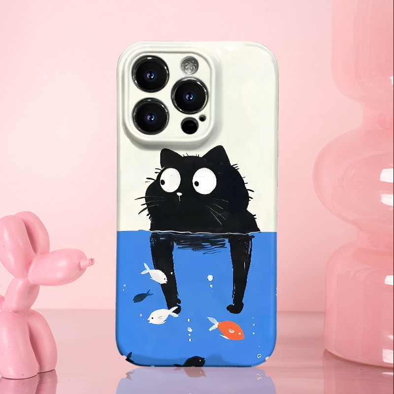 Case HP Motif Catfish Vibes, Stok Ready, Cocok untuk iPhone 13/11 Pro Max/15, OPPO A3X, VIVO Y81, RE