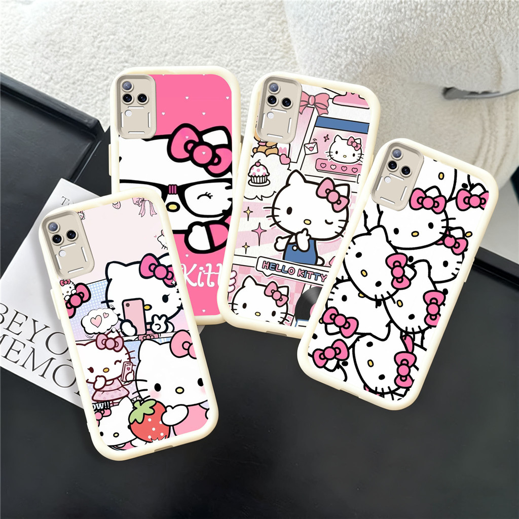 XC42 hello kitty Hp Plating Casing untuk VIVO Y75 Y50 Y81s Y53s Y56 Y81 Y51 Y91C Y91 Y66 2020 5G kas