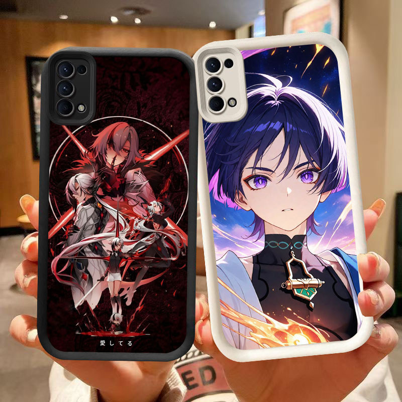 JP-44 Genshin Impact Casing silikon lembut anti guncangan OPPO Realme Reno Find Narzo N63 X3 6 5 4 N