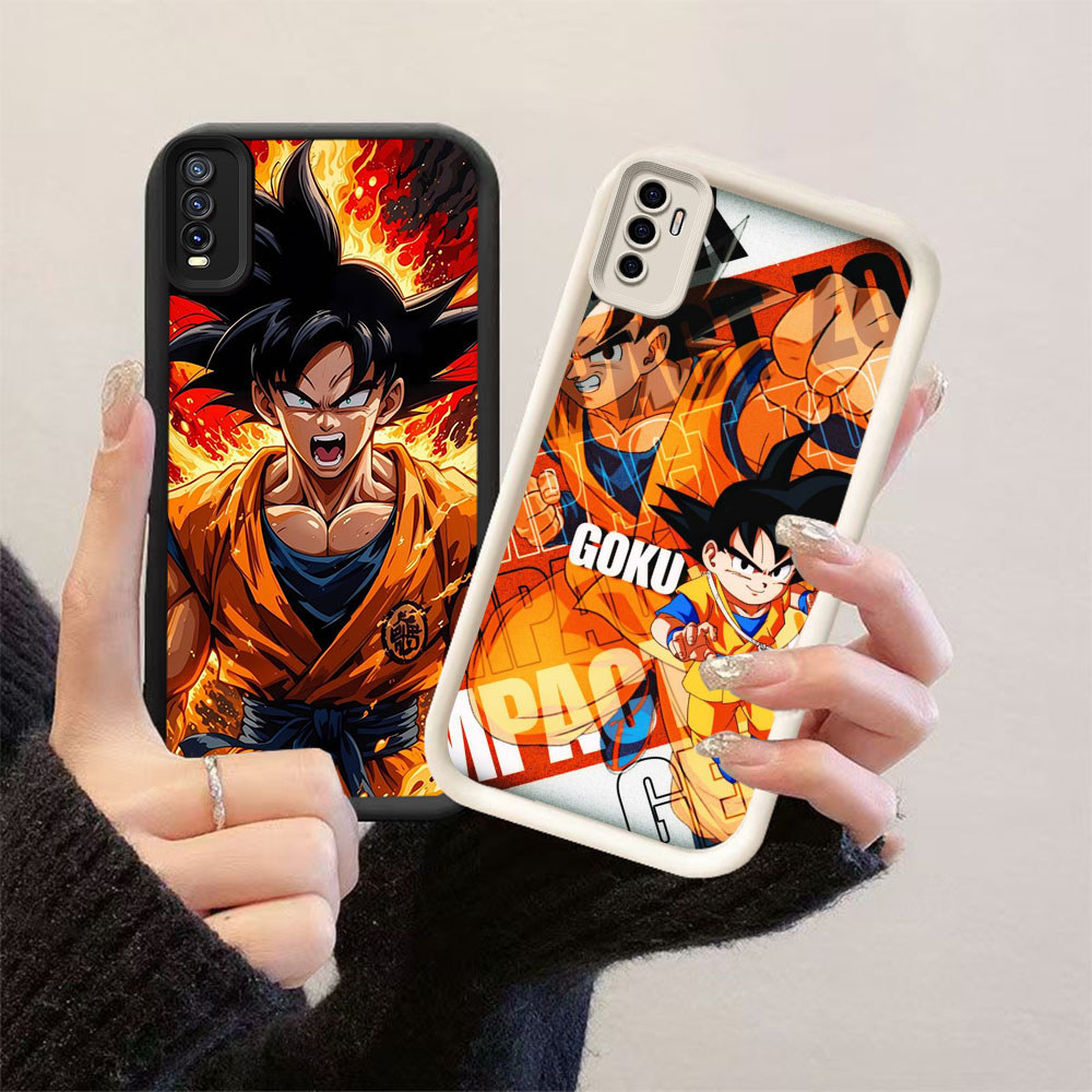 JP-28 Dragon Ball Goku Casing silikon lembut anti guncangan VIVO iQOO 13 S1 Y12S Y11S Y20S Z10 Y20 1