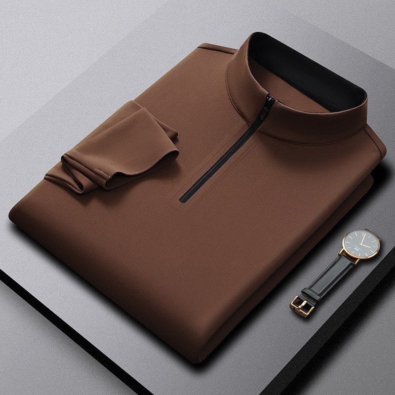 Kemeja POLO 7A Kaos Polo Pria Antibakteri Tanpa Jahitan Laminasi Setengah Ritsleting Bebas Kerut Len