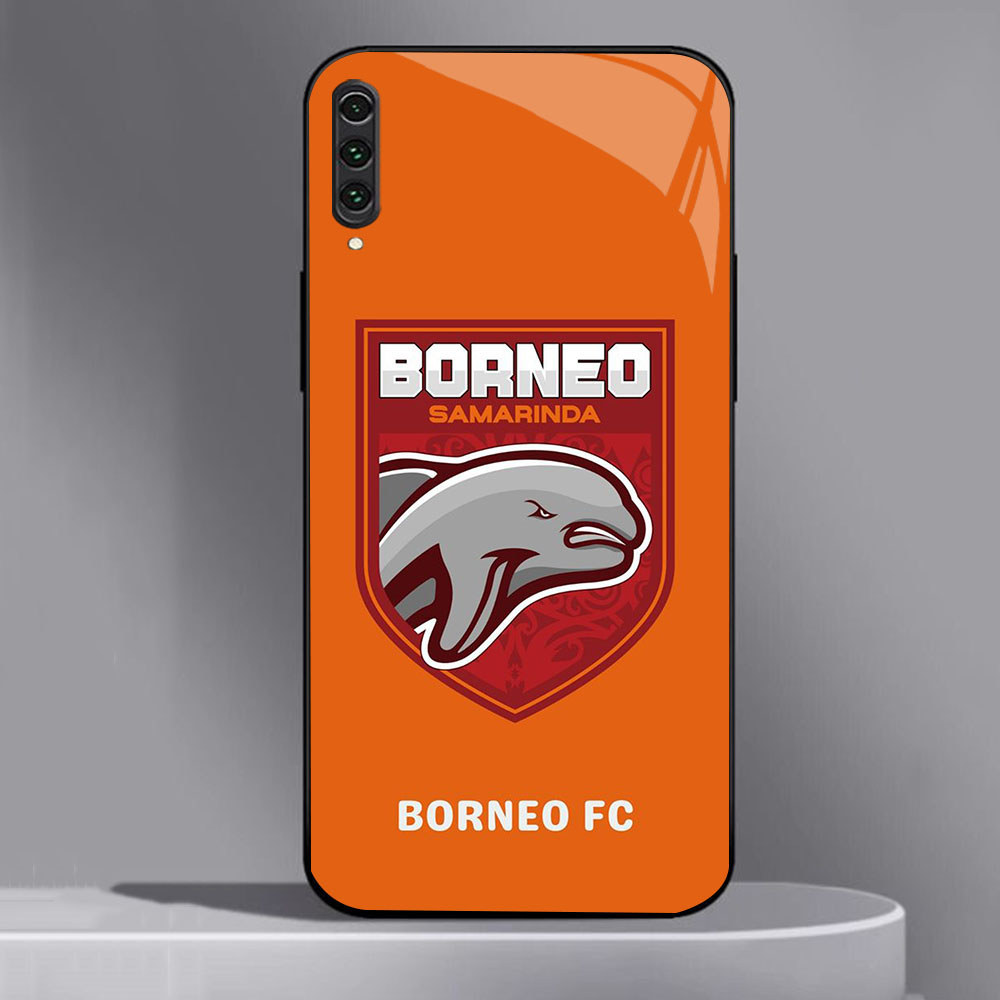 UK-58 Indonesian FC Borneo Casing KACA bingkai lembut hitam Samsung Note A70 10Plus A7 A70S A10 A02 