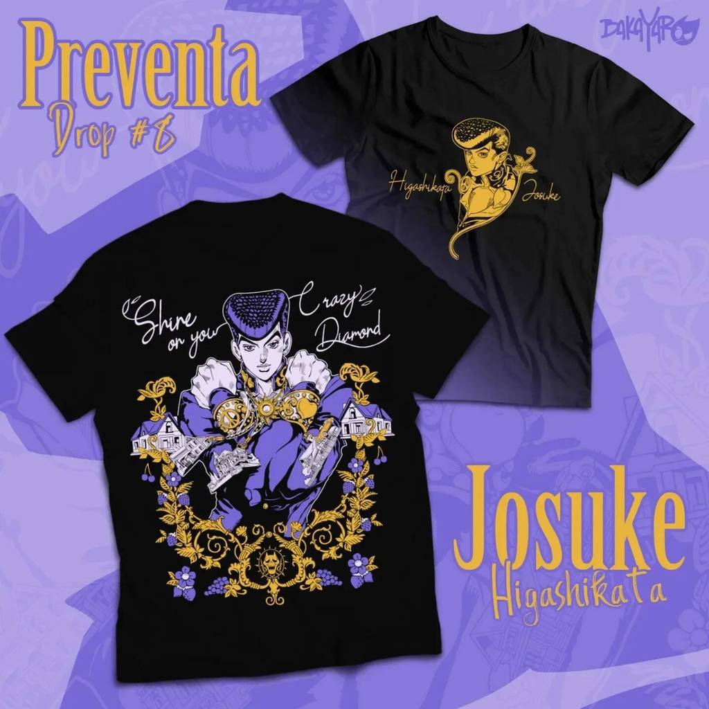 Kaos Josuke Higashikata Jojo's Bizarre Adventure Hadiah Untuk Perempuan Semua Ukuran