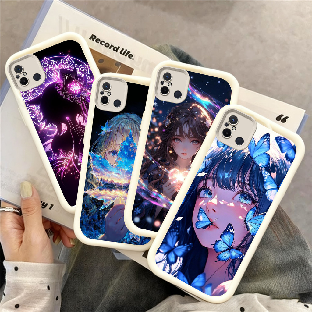 XB5 anime girl Hp Plating Casing untuk Xiaomi Redmi Note 9C 9A A3 9 12C 10 10C 12 9T TPU material