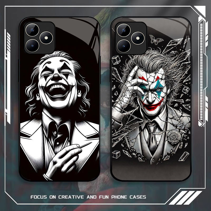 JP-49 JOKER Case KACA Soft Edge Untuk OPPO Realme Narzo N53 A3i A40 GT C35 A3X C31 C53 50A 6 Prime 5